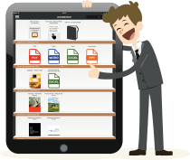 Find easily all the sales documents inside the tablets, iPads, mobile devices, iOS, Android and Windows